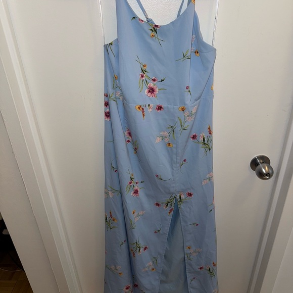 Lulus Size L Blue Floral Dress - Picture 2 of 4
